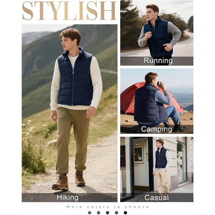 Чоловіча степкова жилетка 33000ft - тепла спортивна жилетка для туризму, гольфу, їзди на конях та активного відпочинку. Водовідштовхуюча жилетка з 4 кишенями. Колір: темно-синій, розмір S