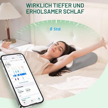 Ергономічна подушка для шиї та голови 2 в 1 з ефектом пам'яті Memory Foam, сіра (60x40x12/14 см)