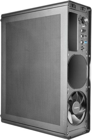 Корпус для ПК Tacens SAGITTA20, ATX, з LED-дисплеєм, 3 вентилятори 120мм, загартоване скло, сітчаста передня панель, USB-C, чорний