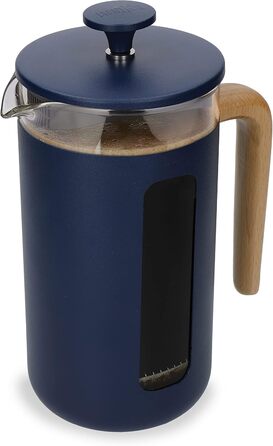 Френч-прес La Cafetière Pisa 1 л, боросилікатне скло, нержавіюча сталь, для меленої кави та чаю, синій