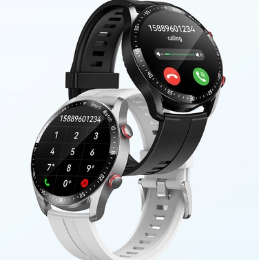 Смарт-годинник DomoGardeno для чоловіків з ремінцем + навушники, чорний