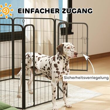 PawHut Вольєр для цуценят 6-гранний, з 6 секцій, дверцятами, захисним тентом, 100 см, для собак та котів, для дому та вулиці