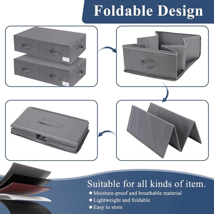 Комод-органайзер для постільної білизни Lannvan (2 шт.), 70x41x18 см, бежевий/сірий