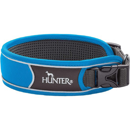 Нашийник для собак HUNTER DIVO, нейлон, розмір S, світло-блакитний/сіро-бірюзовий