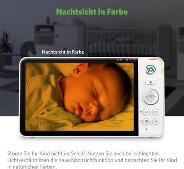 Відеоняня LeapFrog LF2513 без Wi-Fi, IPS LCD екран 2.8 дюйма, поворот та нахил, нічне бачення, 300 метрів, датчик температури, до 12 годин роботи, LF2513 2.8' Video (LF815HD 5' Video)