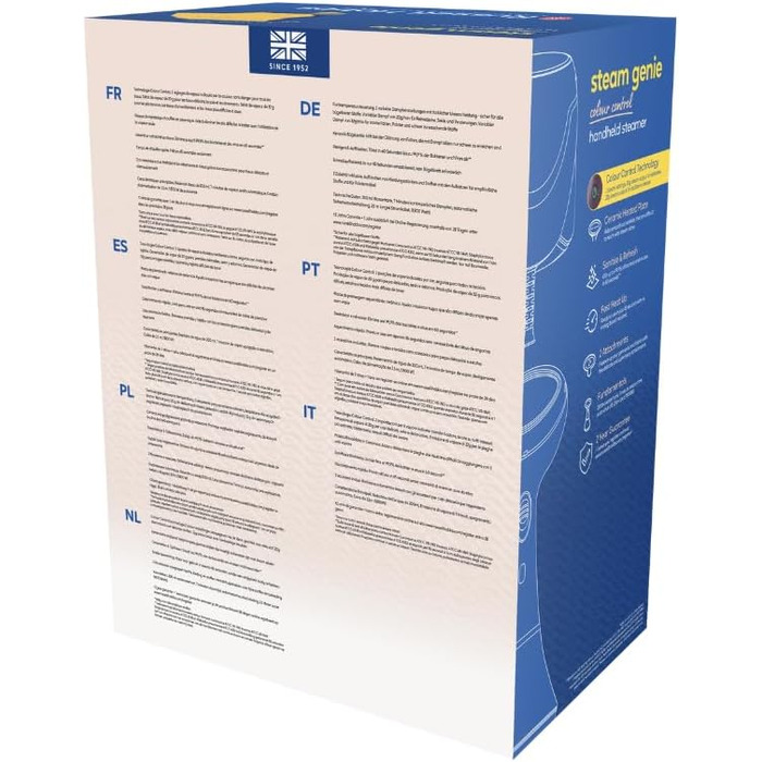 Відпарювач Russell Hobbs VacuSteam™ з технологією всмоктування: 1800 Вт, керамічна підошва, 200 мл резервуар, для всіх тканин