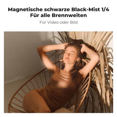 Фільтр K&F Concept Nano-K Serie Black Mist 82mm з оптичного скла з 18-шаровим покриттям для відео та портретної фотографії