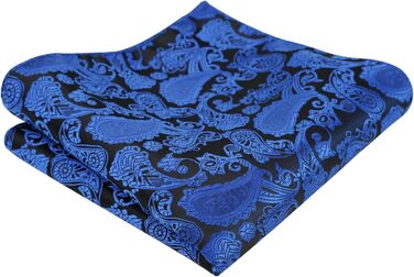 Набір аксесуарів для чоловіків Alizeal: краватка-метелик, кишеньковий хустинка та запонки, колір - кобальт