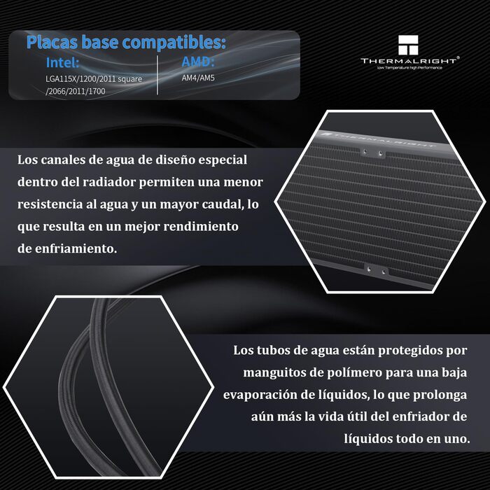 TR Frozen Edge 360 - рідинна система охолодження CPU з вентилятором 120мм, чорний, AMD/Intel