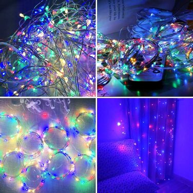 LED штора Anpro 3x3м, USB, 320 LED, 8 режимів, тепле світло - декор для дому