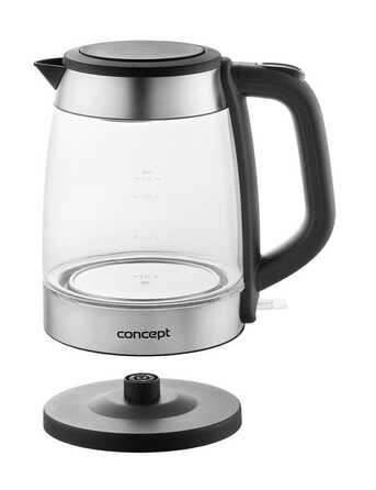 Електричний чайник Concept RK4150, 2200 Вт, 1,7 л, сріблястий/сірий