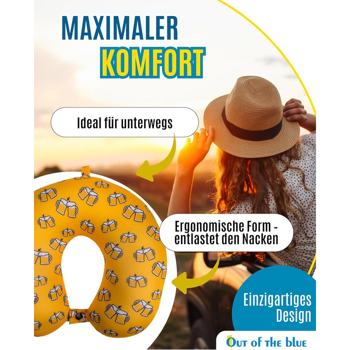 Подушка для шиї з мікрогранулятом - компактна подушка-воронка для подорожей, 30x30 см, ергономічна, для літака та поїзда