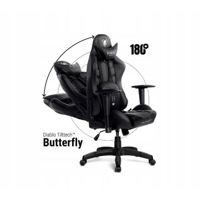 Ігрове крісло Diablo Chairs Diablo X-Ray L, екошкіра, чорне