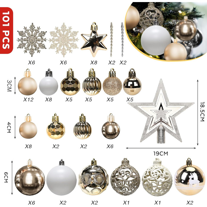 Набір ялинкових прикрас 