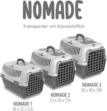 Транспортна переноска для собак та котів Nomade 2 - 55 x 36 x 35 см, до 8 кг, зелений лінден, міцний поліпропілен