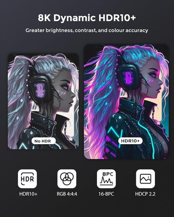 Кабель HDMI 8K Silkland з підтримкою eARC - сертифікований для PS5, Fire TV, HDTV, ноутбука (7.6M)