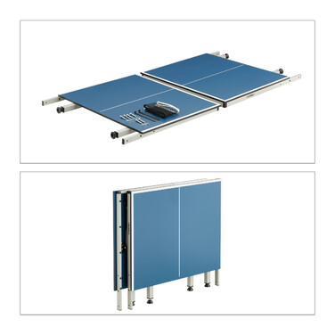 Relaxdays Indoor Table Tennis Table in Blue
