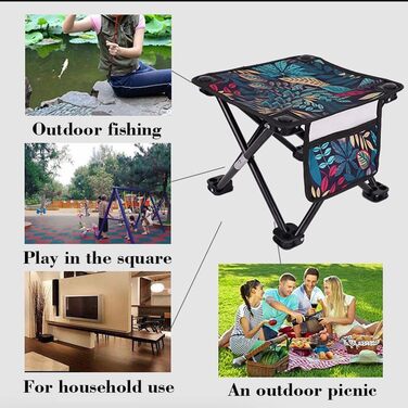 Крісло для кемпінгу, складане, портативне, для риболовлі, туризму, саду та пляжу, з сумкою