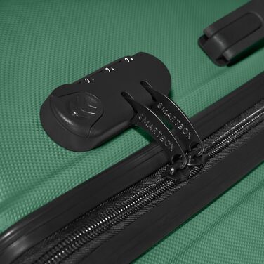 Набір валіз Smartbox Hartschalen 3-в-1 для жінок та чоловіків | Легкі та міцні валізи з ABS-пластику | 4 колеса та кодовий замок (Edition 03) (Темно-зелений, валіза M (65 см))