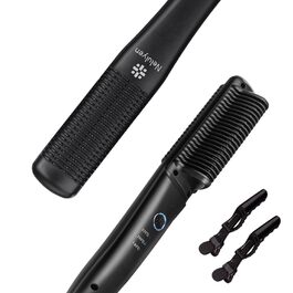 Професійний випрямляч для волосся з керамічним покриттям, чорний, захист від опіків, швидкий нагрів за 30 секунд