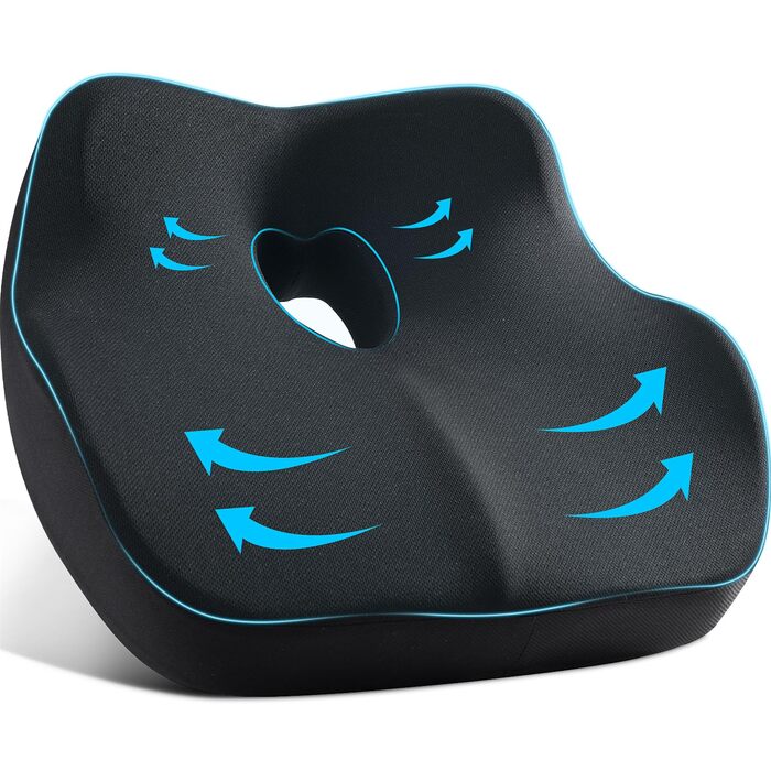Подушка для сидіння з піни Memory Foam SKYNY: ергономічна, для офісного та геймерського крісла