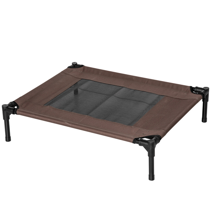 PawHut Зовнішнє ліжко для собак Міцне ліжко для собак 76x61x18 см з 600D Oxford тканини у коричневому кольорі для собак та котів