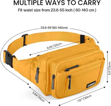 Жовта бананка/поясна сумка для жінок та чоловіків, універсальний розмір