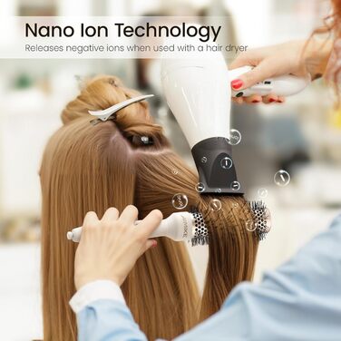 Кругла щітка для волосся AIMIKE NaturaVol для об'єму та гладкості, з кліпсами (32 мм, 53 мм)