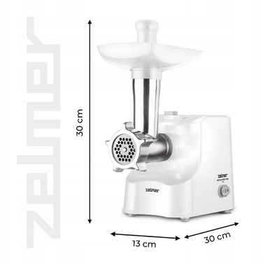 М'ясорубка Zelmer ZMM1540B, біла, 1500 Вт