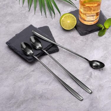 Набір ложок для лате макіато GRÄWE Königstein (Чорний), нержавіюча сталь, 6 шт.