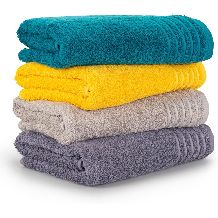Möve Handtuchset New Classic 6-Piece Towel Set - 2x 30x50 cm + 2x 50x100 cm + 2x 67x140 cm, 100% Cotton, Cornflower