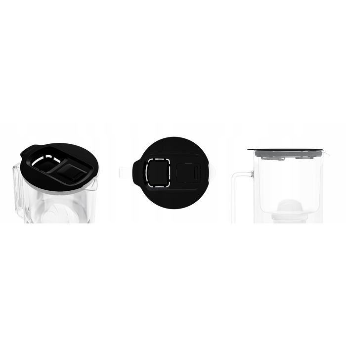 Скляний фільтраційний глечик Wessper D4 BOROSILICATE MINI FF BK з фільтром