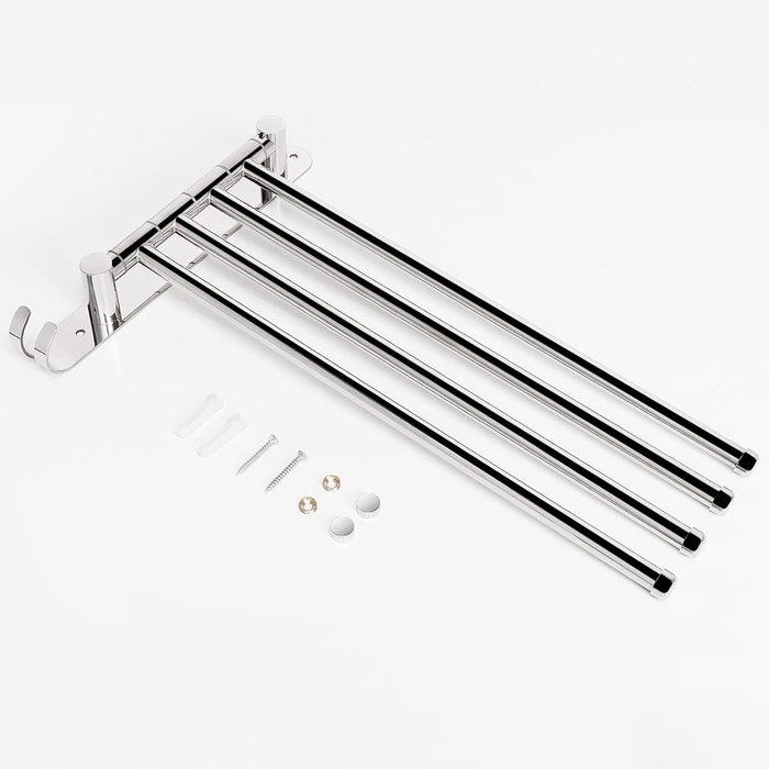 Поворотний вішак для рушників у ванну кімнату, настінний тримач-гачок