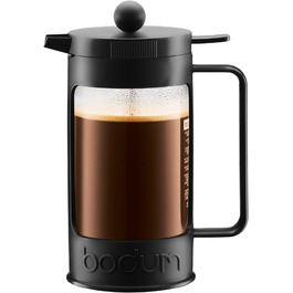Френч-прес Bodum BEAN 1 л, на 8 чашок, ізольований, з захистом від протікання, чорний