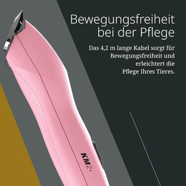 Машинка для стрижки тварин Wahl KM2+ Animal - рожева, для собак та котів