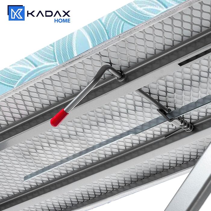 KADAX прасувальна дошка з вбудованим подовжувачем, складаний стіл для прасування з тримачем для кабелю, парова дошка з висувною полицею для одягу, м'ятна