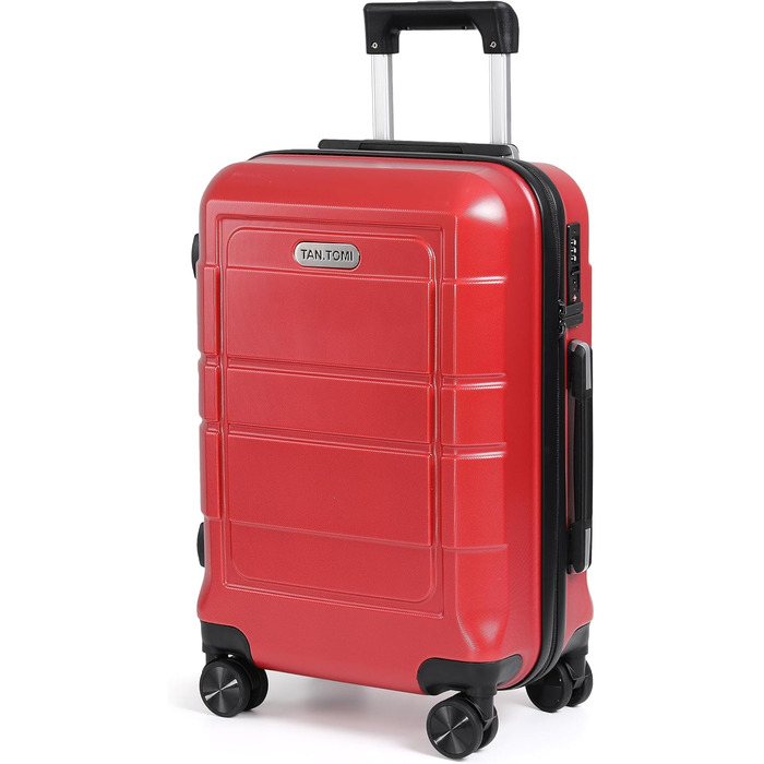 Чемодан ручної поклажі TANTOMI 20 дюймів, жорсткий корпус ABS+PC, телескопічна ручка, коліщатка 360°, замком-кодом, набір (M/L/XL), 41л, світло-темний зелений