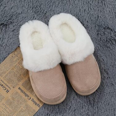 Тапочки жіночі NineCiFun, меморі-піна, теплі, з антиковзкою підошвою, для дому та вулиці, сірі (світло-сірі), 40/41.5 EU, хакі