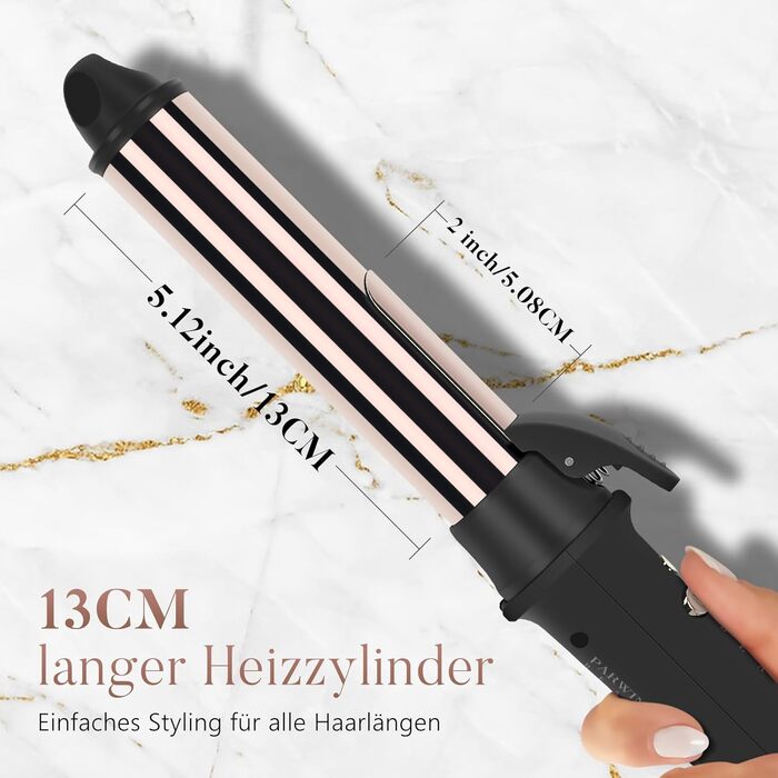 Автоматичний локон PARWIN PRO BEAUTY 25 мм з нано-титановим покриттям, LCD дисплеєм, 120-210°C