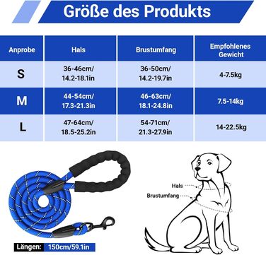 Нашийник для собак великих порід з ручкою, не тягне, дихаючий, з підкладкою, безпечний, світловідбиваючий, з поводом, для тренувань та активного відпочинку, блакитний