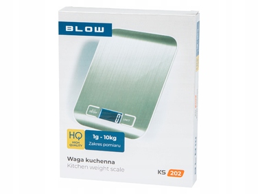 Кухонні ваги Blow KS202, сріблясті, LCD-дисплей, ювелірні високоточні (1г / 10кг) з функцією TARA