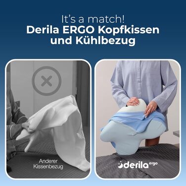 Подушка Derila Ergo Kopf Memory Foam для сну на боці, спині та животі (54x36x12 см) - 1 шт.