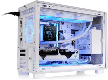 Корпус для ПК Thermaltake TR200 Micro Chassis (Micro-ATX/Mini-ITX), білий, підтримка СРО 360мм, 7 вентиляторів, USB-C