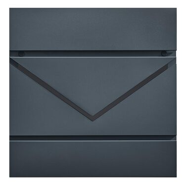 Поштовий ящик SONGMICS XXL, вуличний, антрацит, з вікном, замком та відділенням для преси GMB054G01