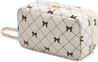 Косметичка жіноча з корду, туристична, для подорожей, зелена (Beige Bowkont)