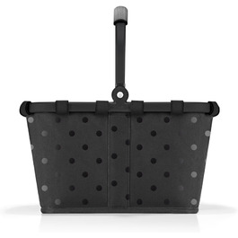 Сумка-шопер Reisenthel CarryBag XS – Стабільний шопер XS формату з практичною внутрішньою кишенею – Елегантний та водонепроникний дизайн (Glossy Dots Black)
