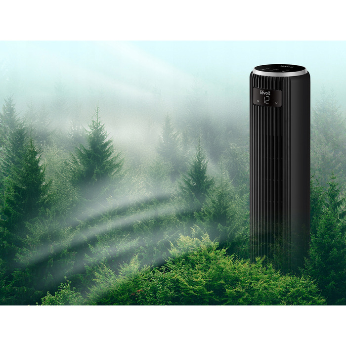 Колонний вентилятор Levoit TempSense 36 DC, чорний