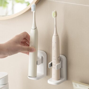 Електрична підставка для зубних щіток Toski (2 шт.), кріплення на стіну без свердління, для електричних зубних щіток, білий