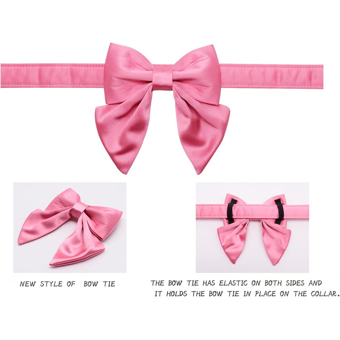 Елегантне собаче намисто Lionet Paws з краваткою - зручне шовкове намисто для маленьких собак, розмір шиї 25-40 см. Набір (1 шт.) білий та персиковий