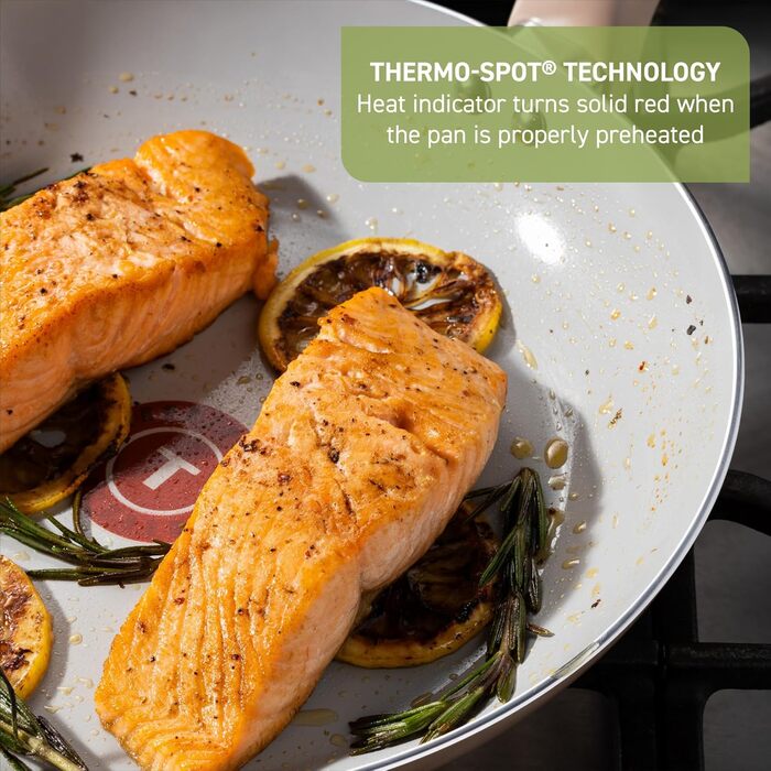 Набір посуду T-fal Refresh Ceramic антипригарний 20 предметів, м'ятний, для плити та духовки до 100°C: каструлі, сковороди, сотейник, жаровня, аксесуари